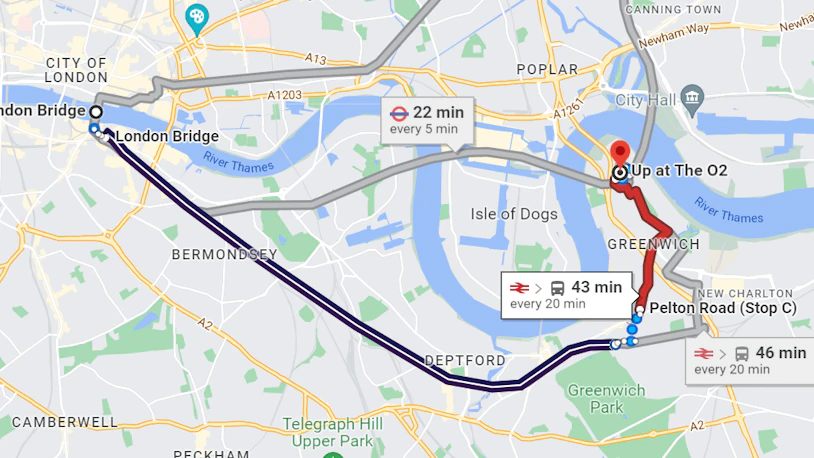 Up at the O2 | Directions, Location, & Tips